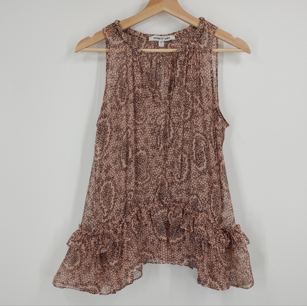 Elizabeth & James Paisley Chiffon Blouse